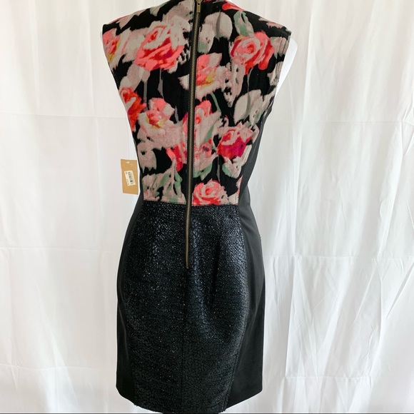 NWT! Rachel Roy Black Floral Sheath Dress - Picture 6 of 8